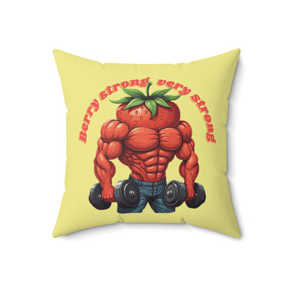 The Red Titan: The Berry Strong Bodybuilder Pillow