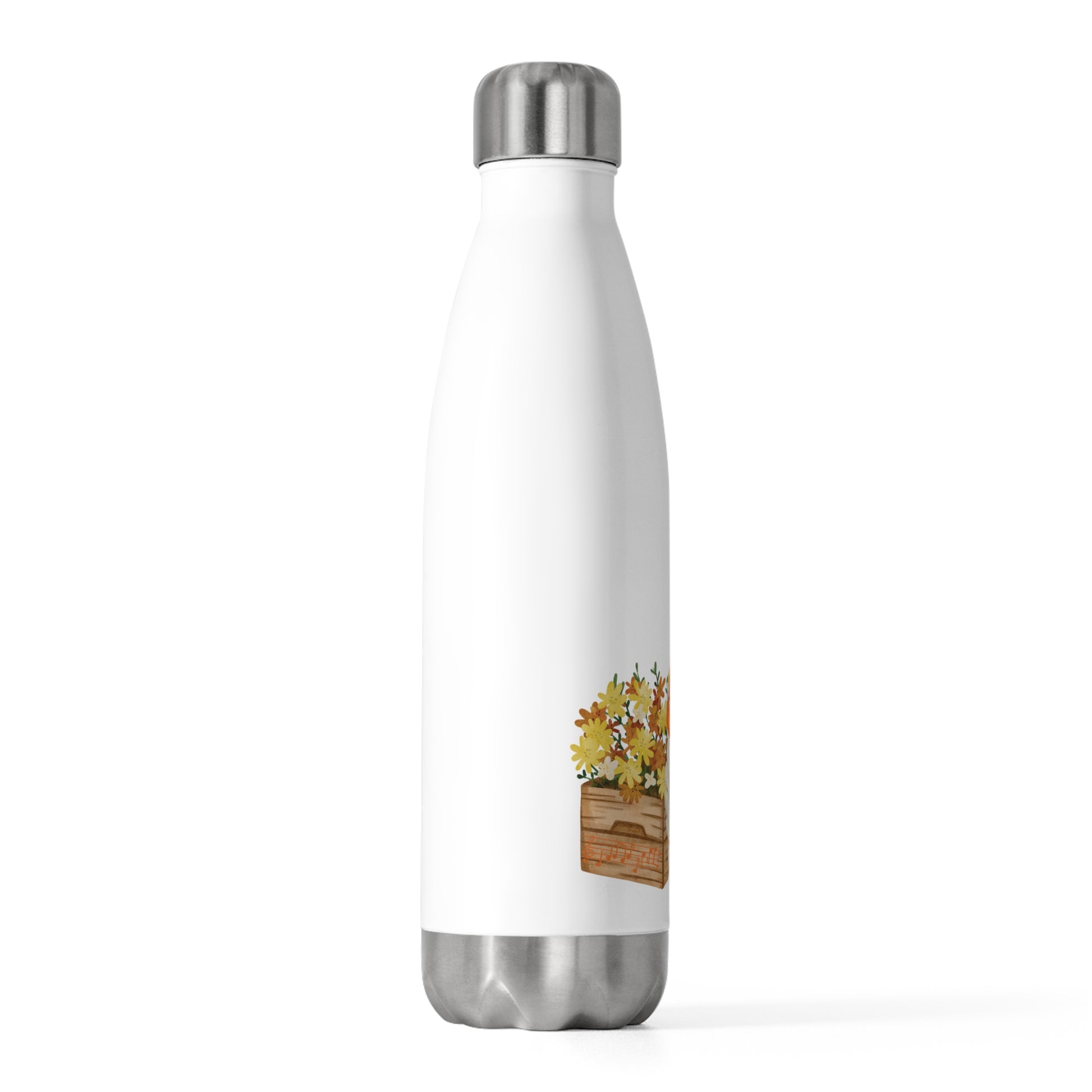Autumn Charm: Gnome with Flower Pot Insulated Water Bottle!