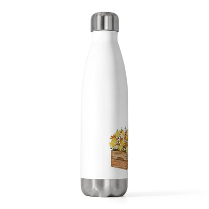 Autumn Charm: Gnome with Flower Pot Insulated Water Bottle!