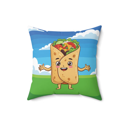 The Rolling Dreamer – Burrito Landscape Throw Pillow