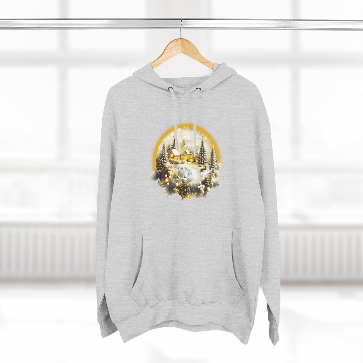 Copy of Copy of Copy of Copy of Three-Panel Fleece Hoodie - happy holiday gorilla