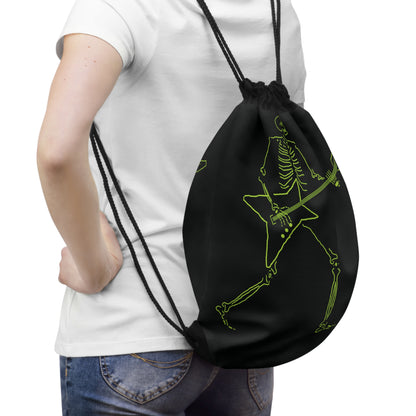 Fluo Skeleton Guitarist Drawstring Bag - Rock & Originality