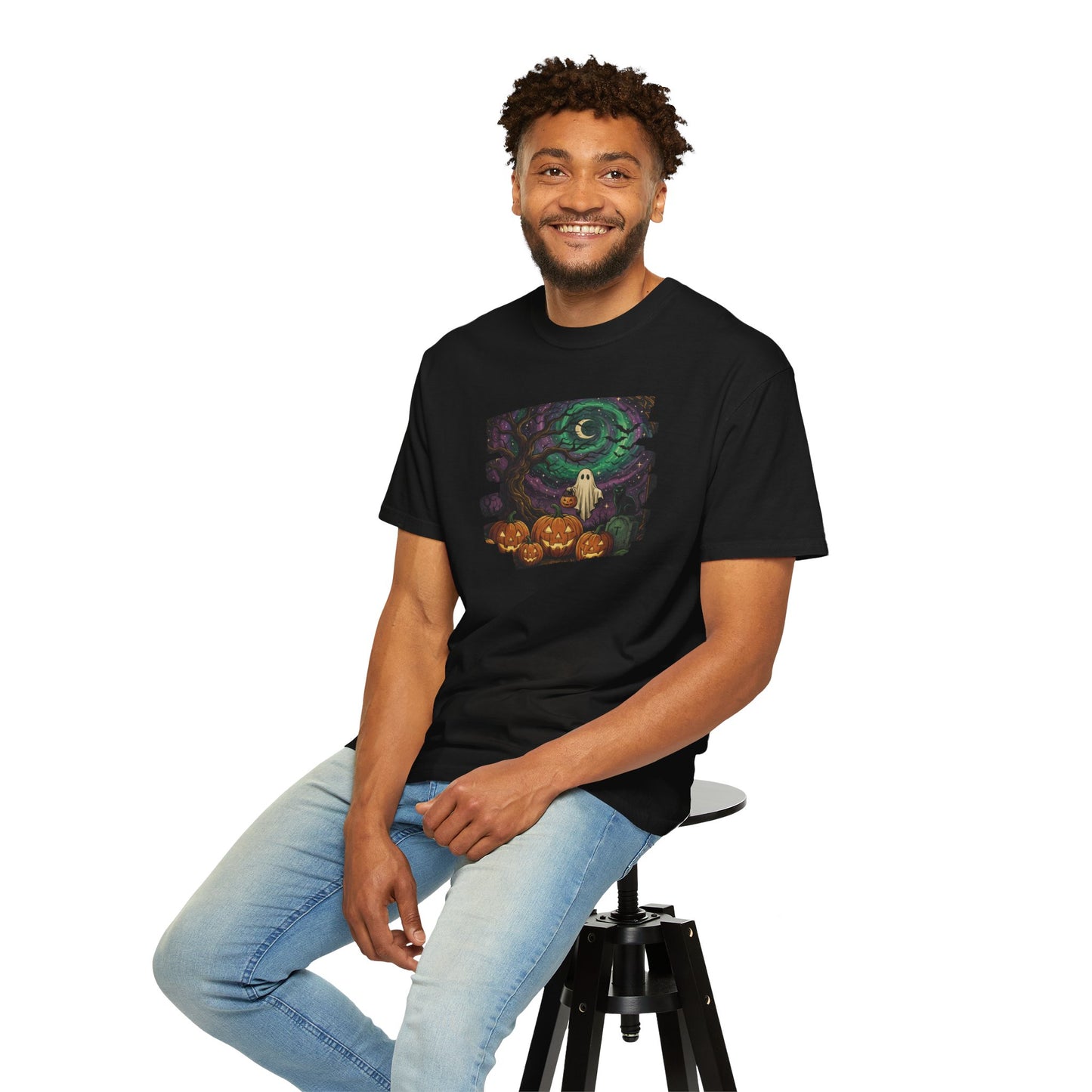Halloween Cemetery Unisex T-Shirt | Spooky Graveyard Tee