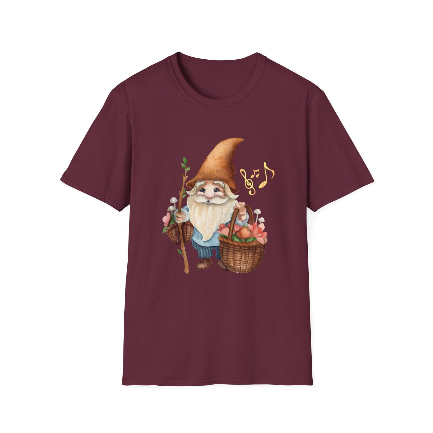 Singing Forest Gnome T-Shirt | Nature Lover's Delight | Soft and Comfy