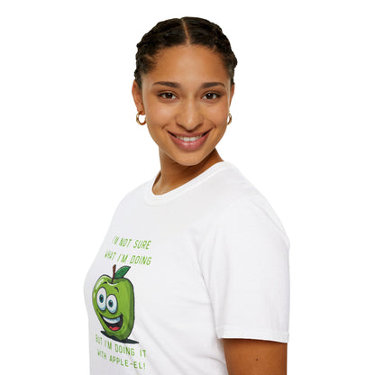 Apple-El t-shirt: Funny Smiling Apple Positive Tee