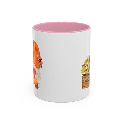 Cute Autumn Gnome Mug - Perfect Fall Gift 11oz Pink