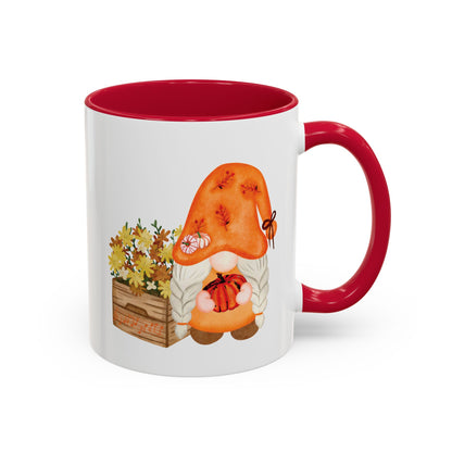 Cute Autumn Gnome Mug - Perfect Fall Gift 11oz Red