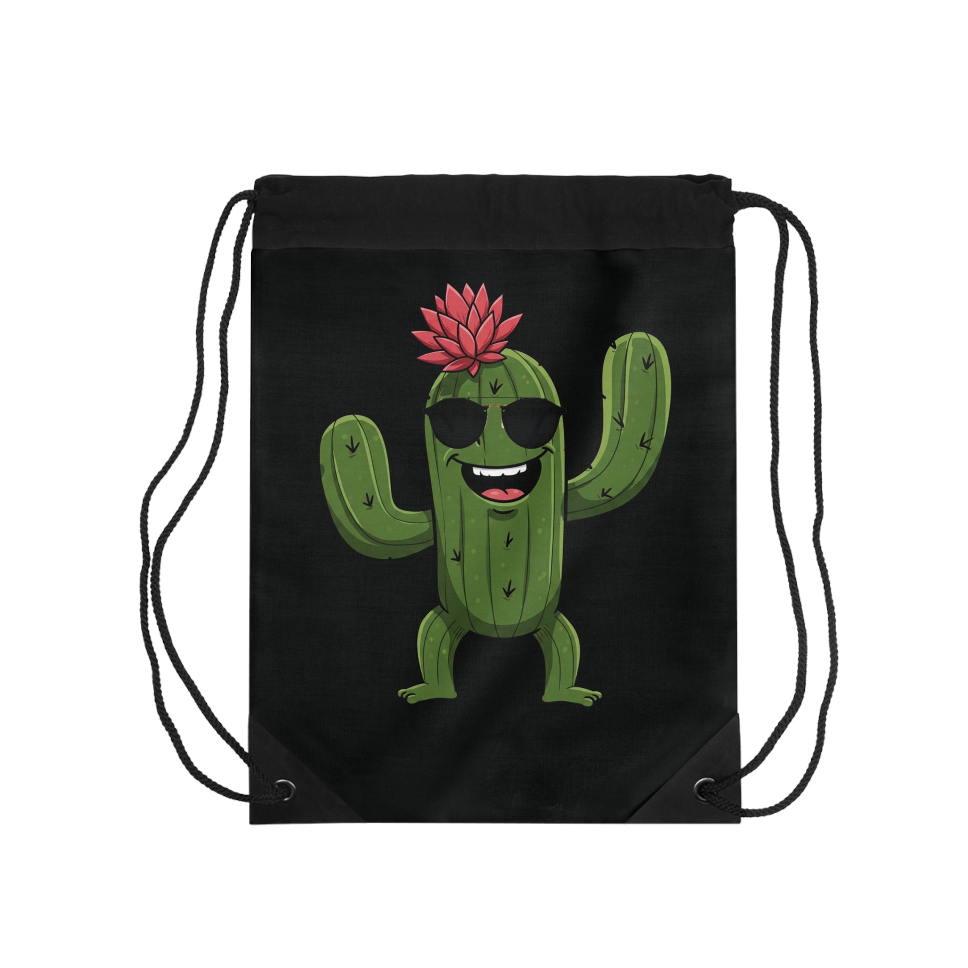 Drawstring Bag "Cactus with Sunglasses" - Fun & Eco-Friendly - Cactus Mania Collection