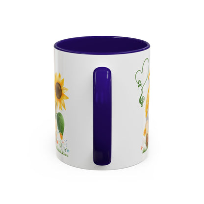 Mystical Gnome & Sunny Sunflower Mug - Your Garden's Secret Charm | Ceramic Coffee & Tea Cup (11oz/15oz)