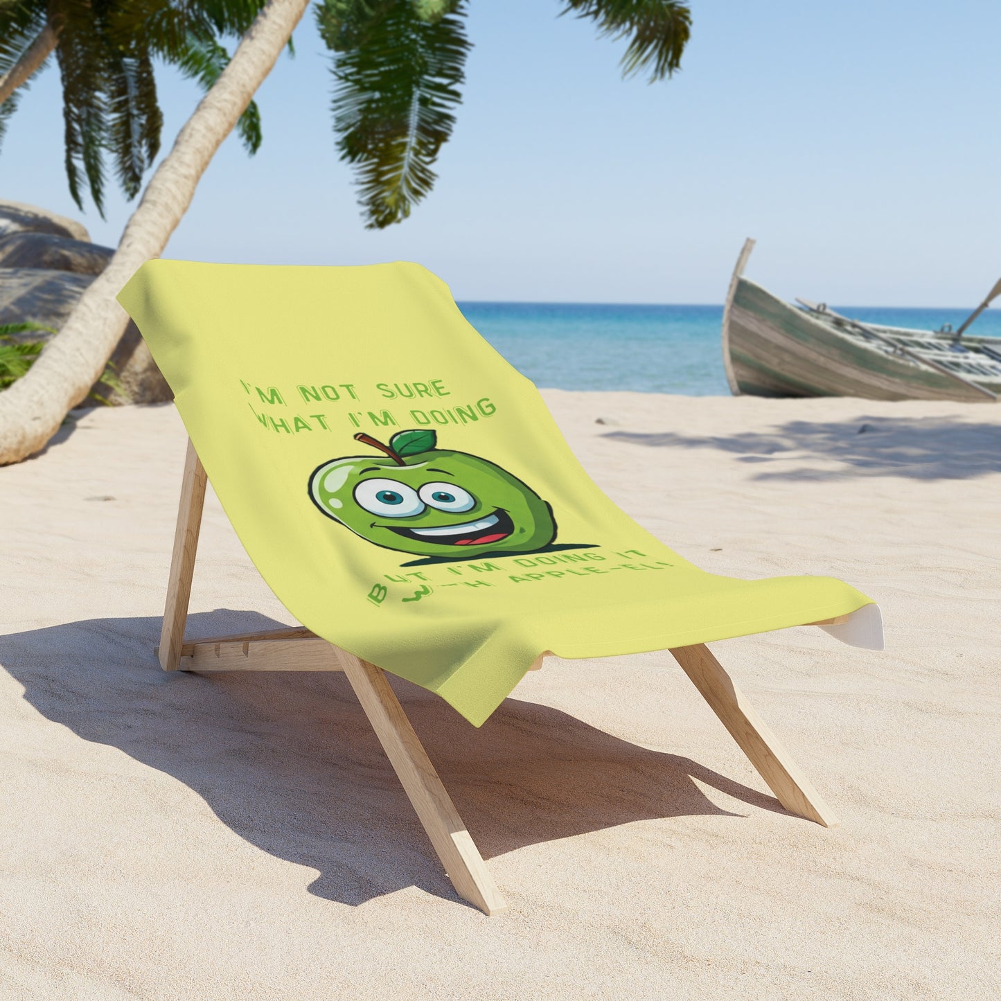 Funny Apple Beach Towel | Eco-Friendly Gym Accessory