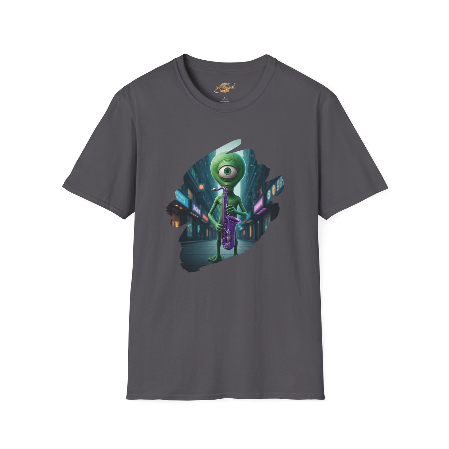 Alien Saxophone Player Unisex T-Shirt: Sci-Fi Vibes