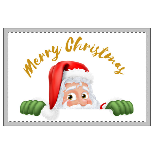 Peeking Santa Festive Candle & Fluffy Santa Socks Gift Set