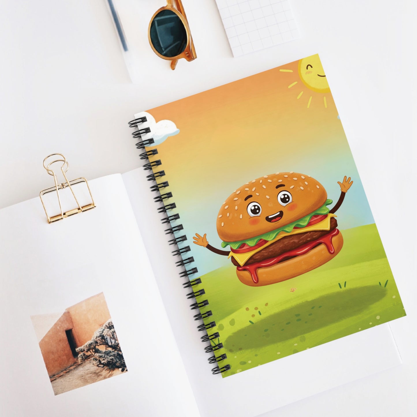 Hamburger Spiral Notebook | Fun Fast Food Stationery