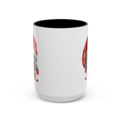 Cheerful Red Gnome with Braids Mug - Sip Your Sweet Melody | Ceramic Coffee & Tea Cup (11oz/15oz) 15oz Black
