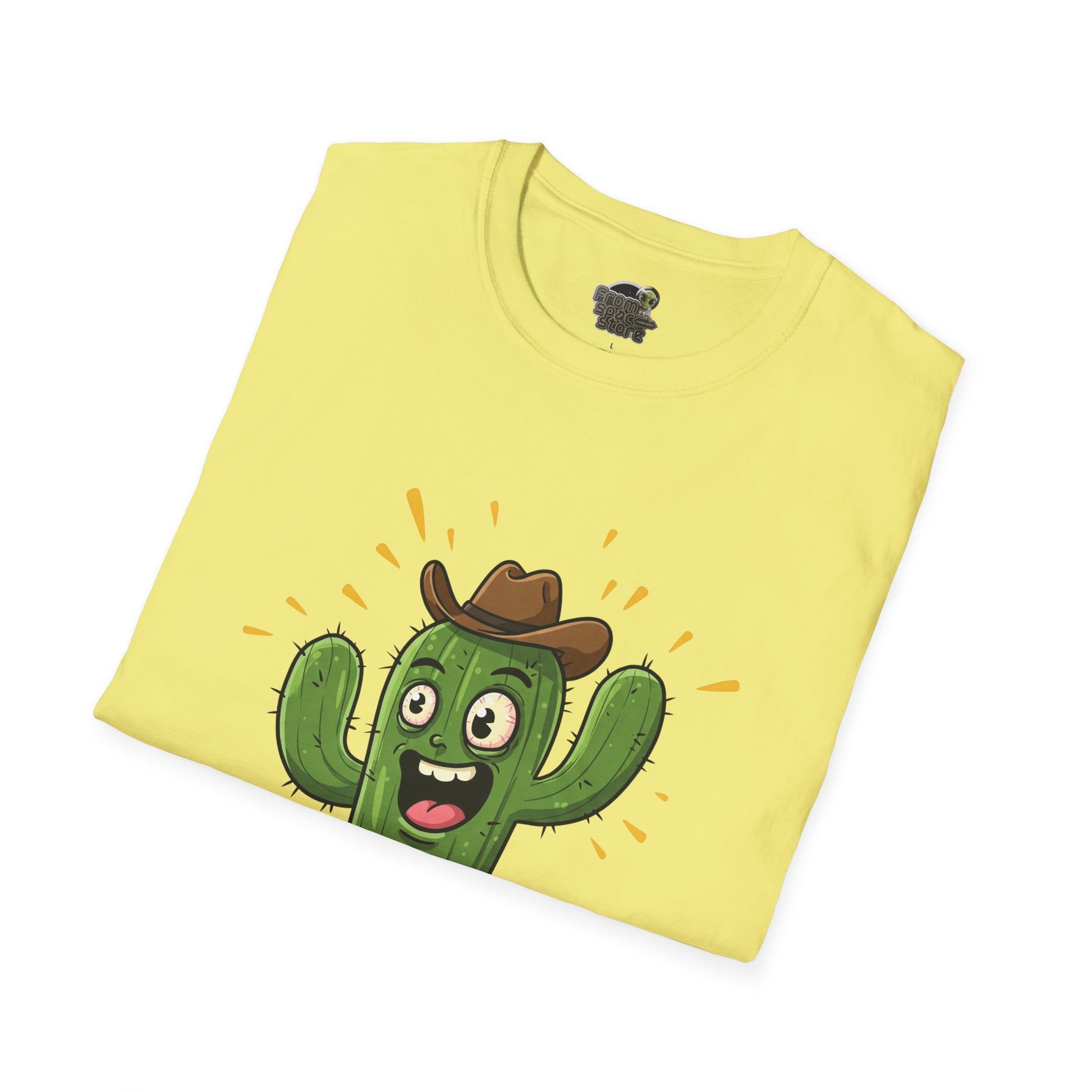 Cactus Mania T-Shirt: Yeehaw! Funny Cowboy Cactus Tee | Organic Cotton Unisex Shirt
