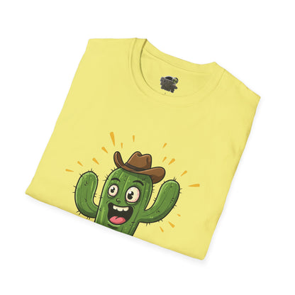 Cactus Mania T-Shirt: Yeehaw! Funny Cowboy Cactus Tee | Organic Cotton Unisex Shirt