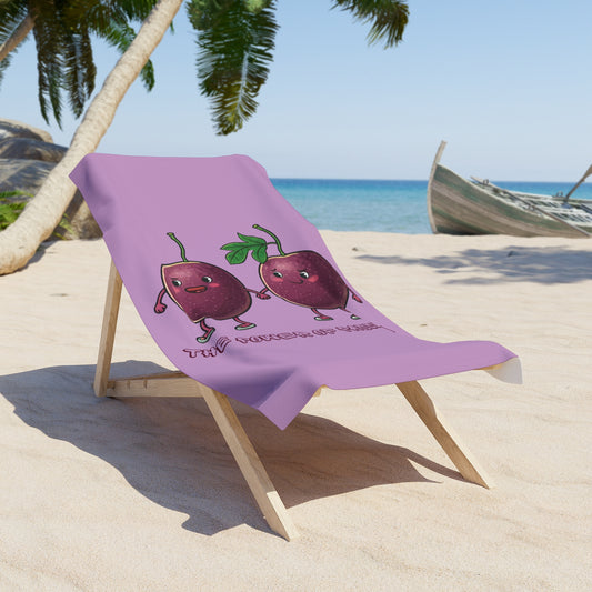 "The Power of Passion" Beach Towel: Unique Passion Fruit Design – Comfortable & Fun for Beach & Pool! 30" × 60"