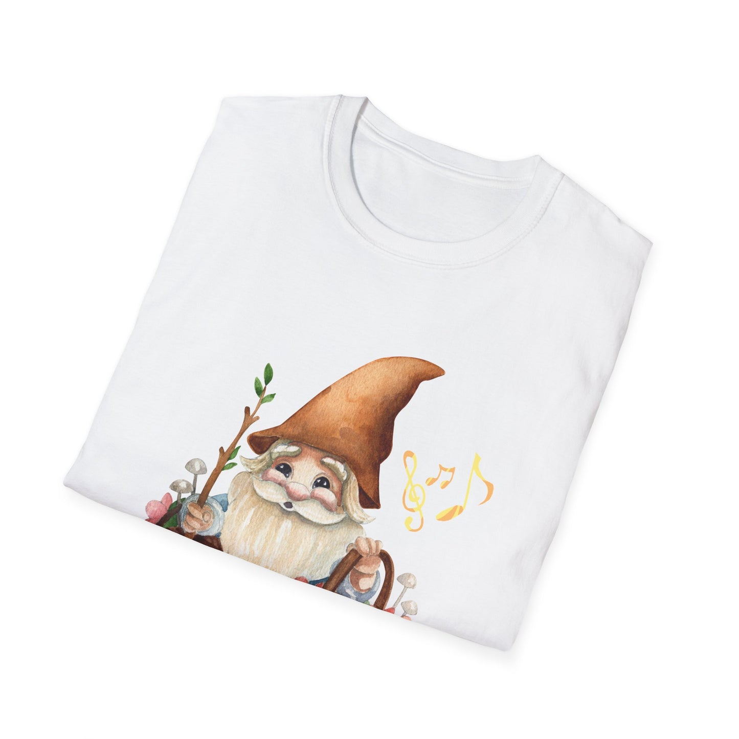 Singing Forest Gnome T-Shirt | Nature Lover's Delight | Soft and Comfy