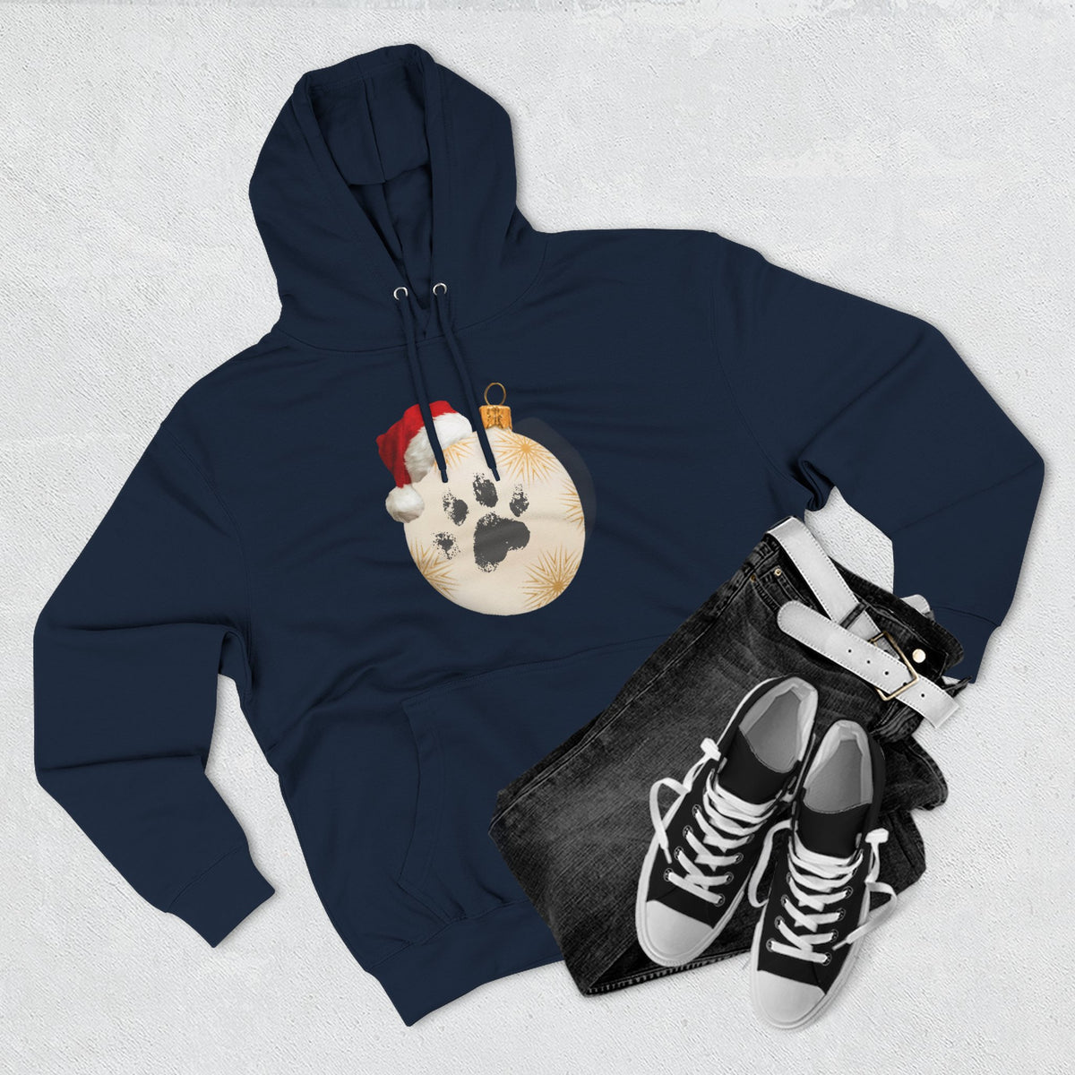 Copy of Copy of Three-Panel Fleece Hoodie - happy holiday gorilla