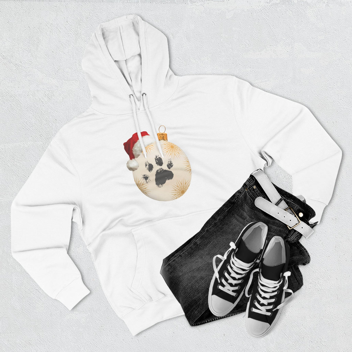 Copy of Copy of Three-Panel Fleece Hoodie - happy holiday gorilla