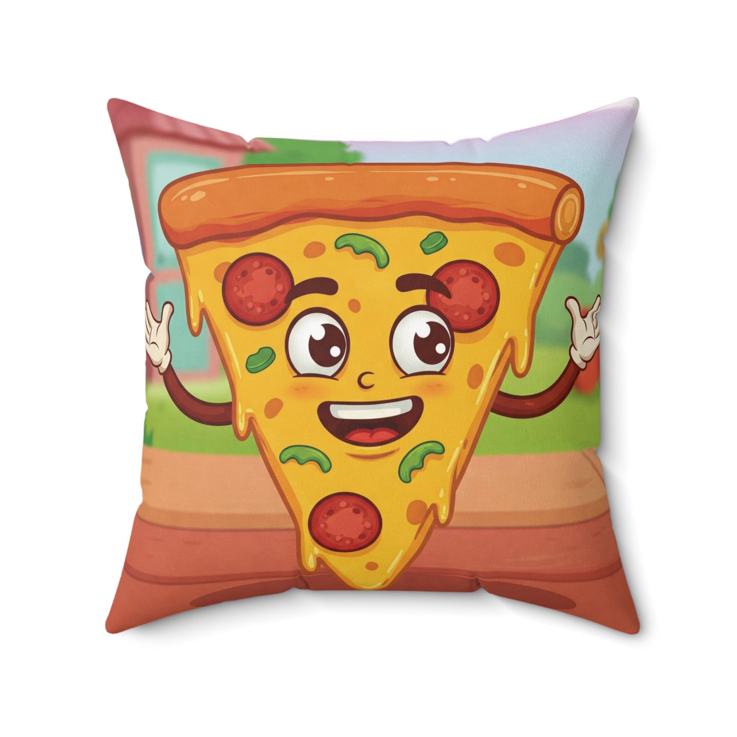The Cheesy Charmer – Happy Pizza Slice Pillow