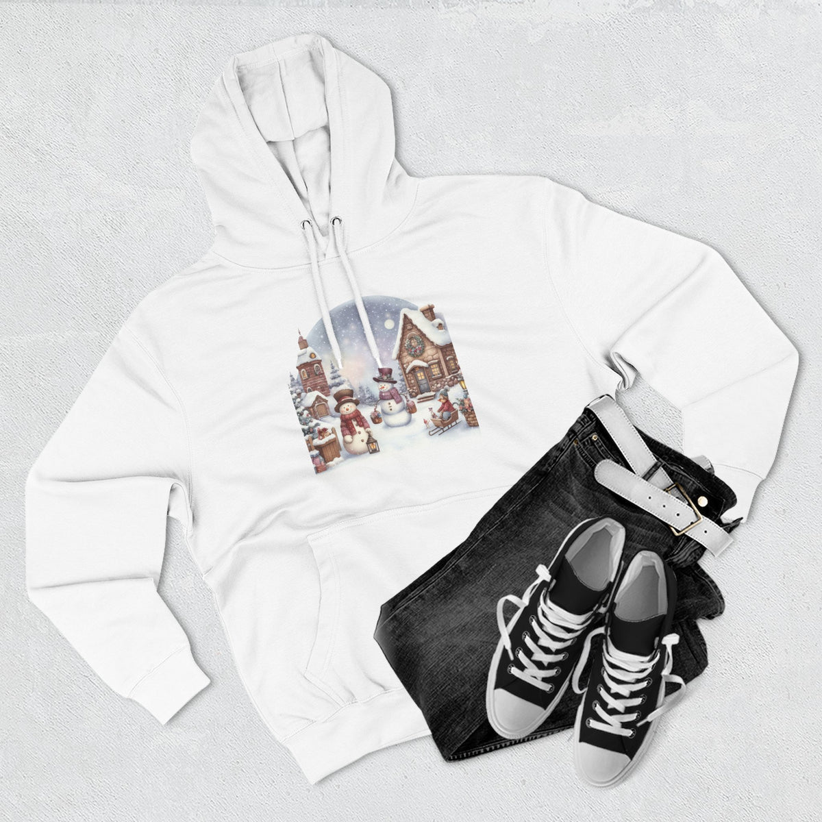 Copy of Copy of Copy of Three-Panel Fleece Hoodie - happy holiday gorilla