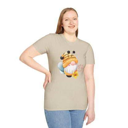 Bee Gnome Unisex T-Shirt: Buzzing with Magic & Melody