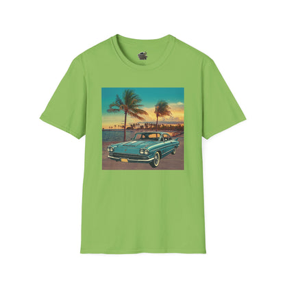 Cadillac Eldorado Brougham 1950s Unisex T-Shirt - Vintage Luxury Car Lime