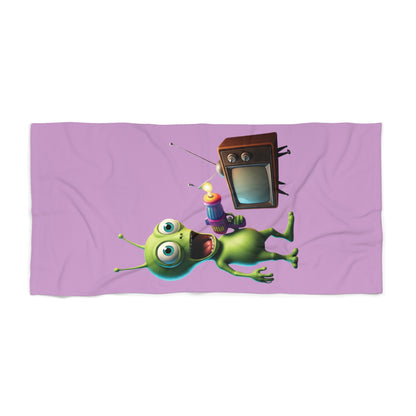 Channel Surf the Cosmos! Get Our Hilarious Alien TV Zapping Beach Towel & Chill Out!