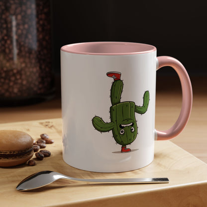 Cactus Mania Upside Down Cactus Mug - Unique & Fun Ceramic Cup for All Ages
