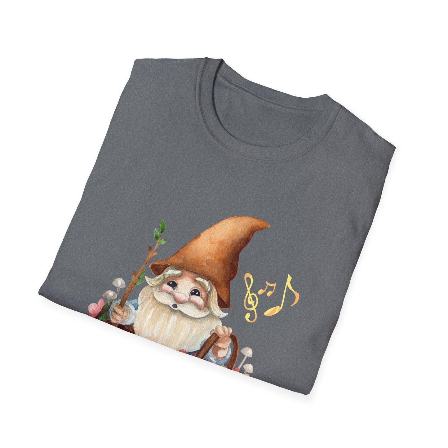 Singing Forest Gnome T-Shirt | Nature Lover's Delight | Soft and Comfy