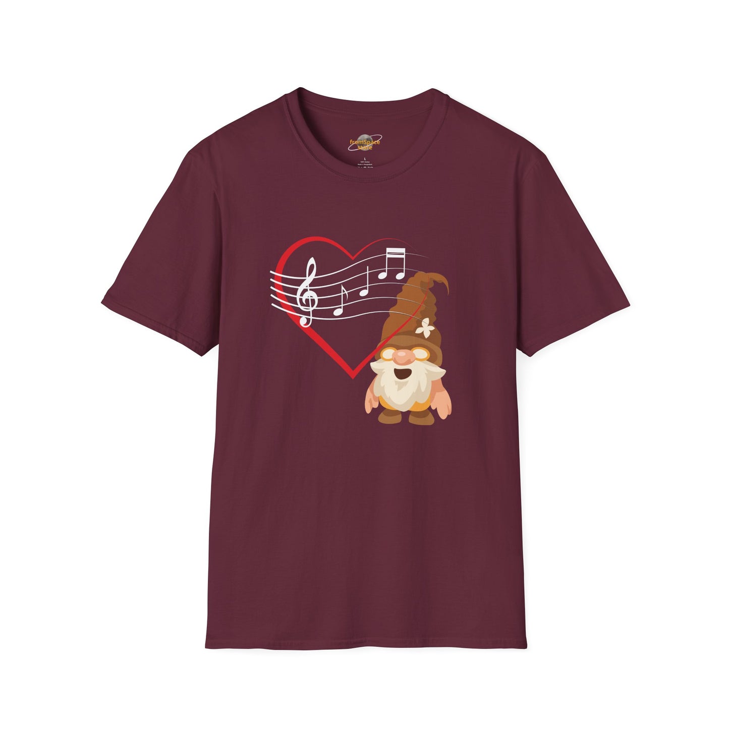 Heart of Music Gnome Unisex T-Shirt: Melodies & Magic