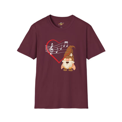 Heart of Music Gnome Unisex T-Shirt: Melodies & Magic