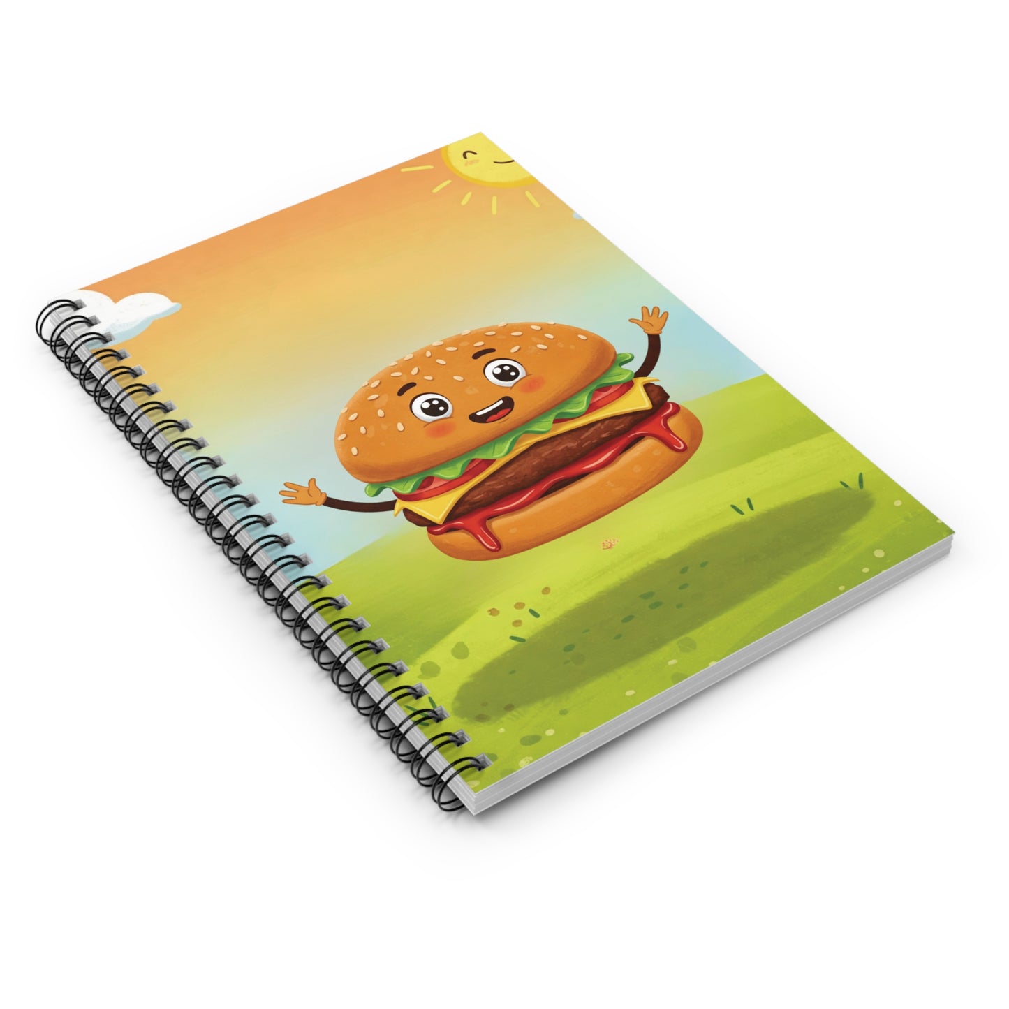 Hamburger Spiral Notebook | Fun Fast Food Stationery