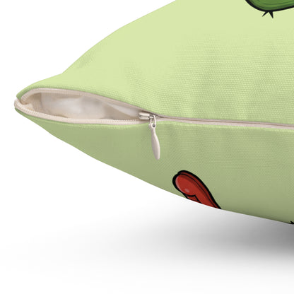 Running Cactus throw pillow