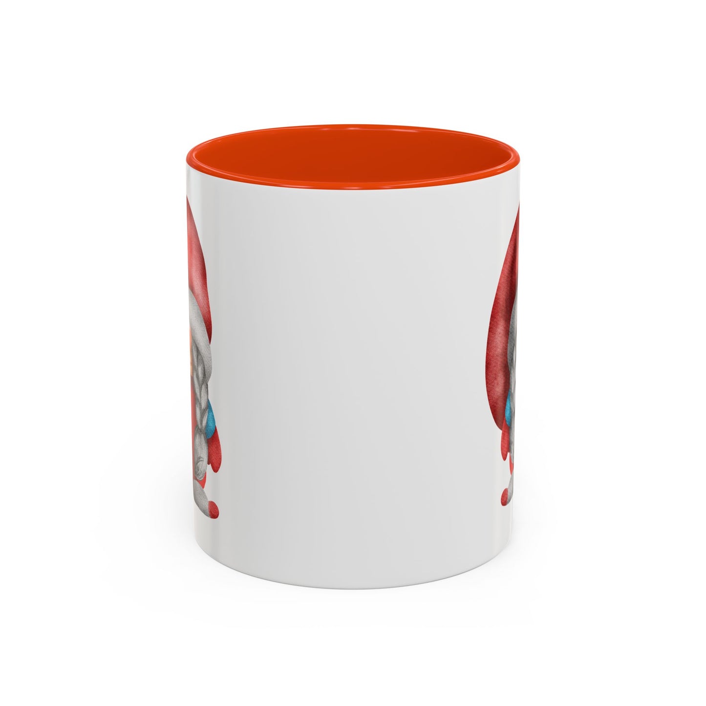 Cheerful Red Gnome with Braids Mug - Sip Your Sweet Melody | Ceramic Coffee & Tea Cup (11oz/15oz) 11oz Orange