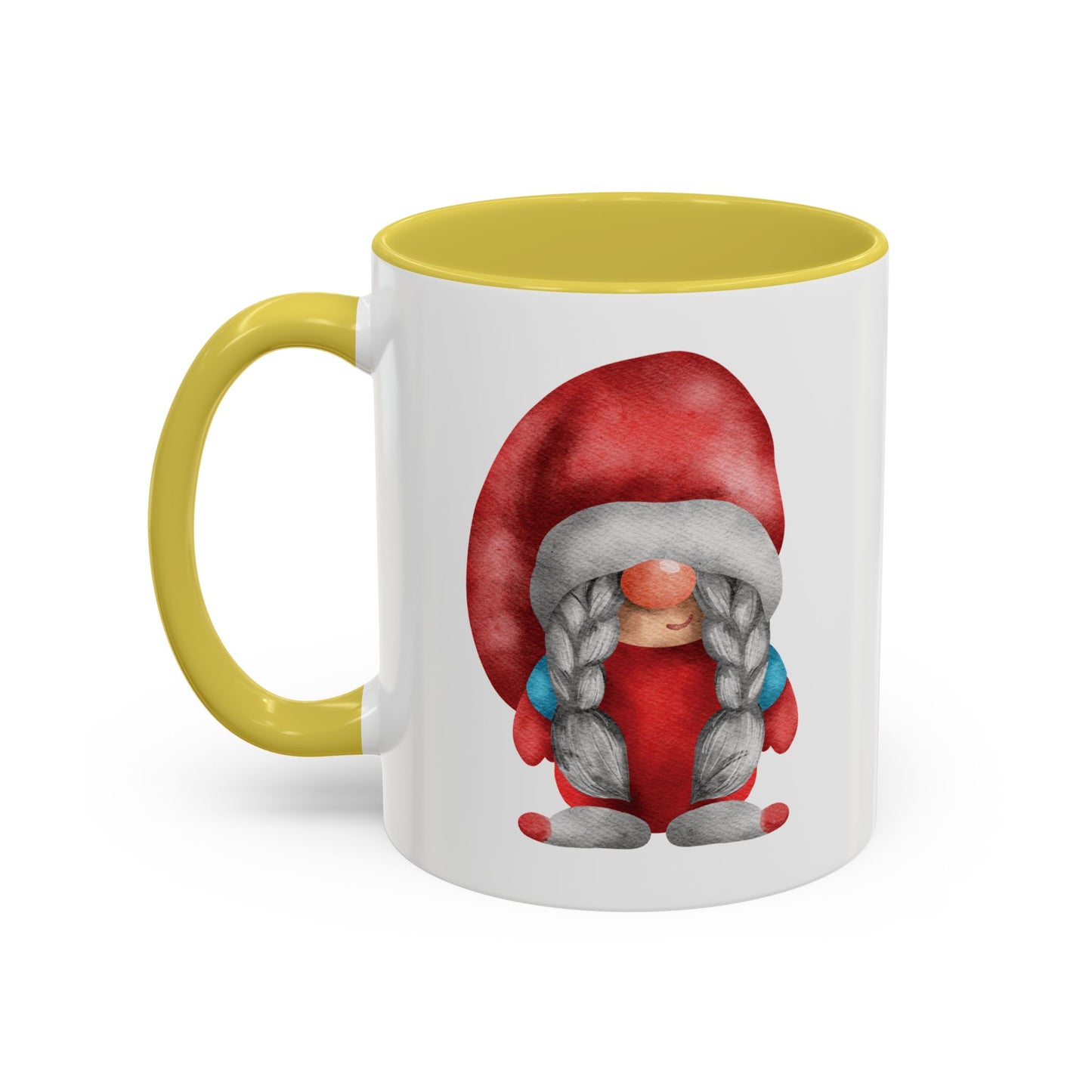 Cheerful Red Gnome with Braids Mug - Sip Your Sweet Melody | Ceramic Coffee & Tea Cup (11oz/15oz)