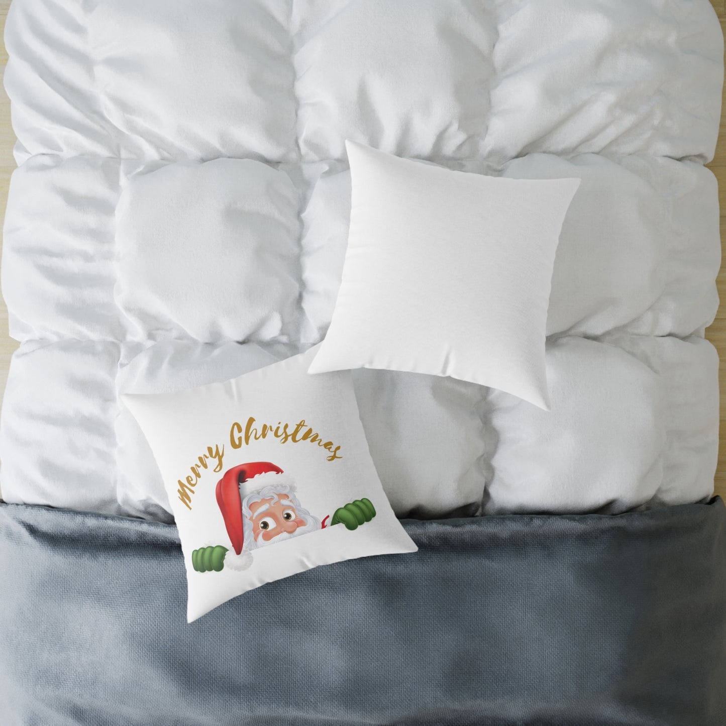 Peek-a-Boo Santa Christmas Throw Pillow Titolo Prodotto (H1 - Primary Keyword Focus)