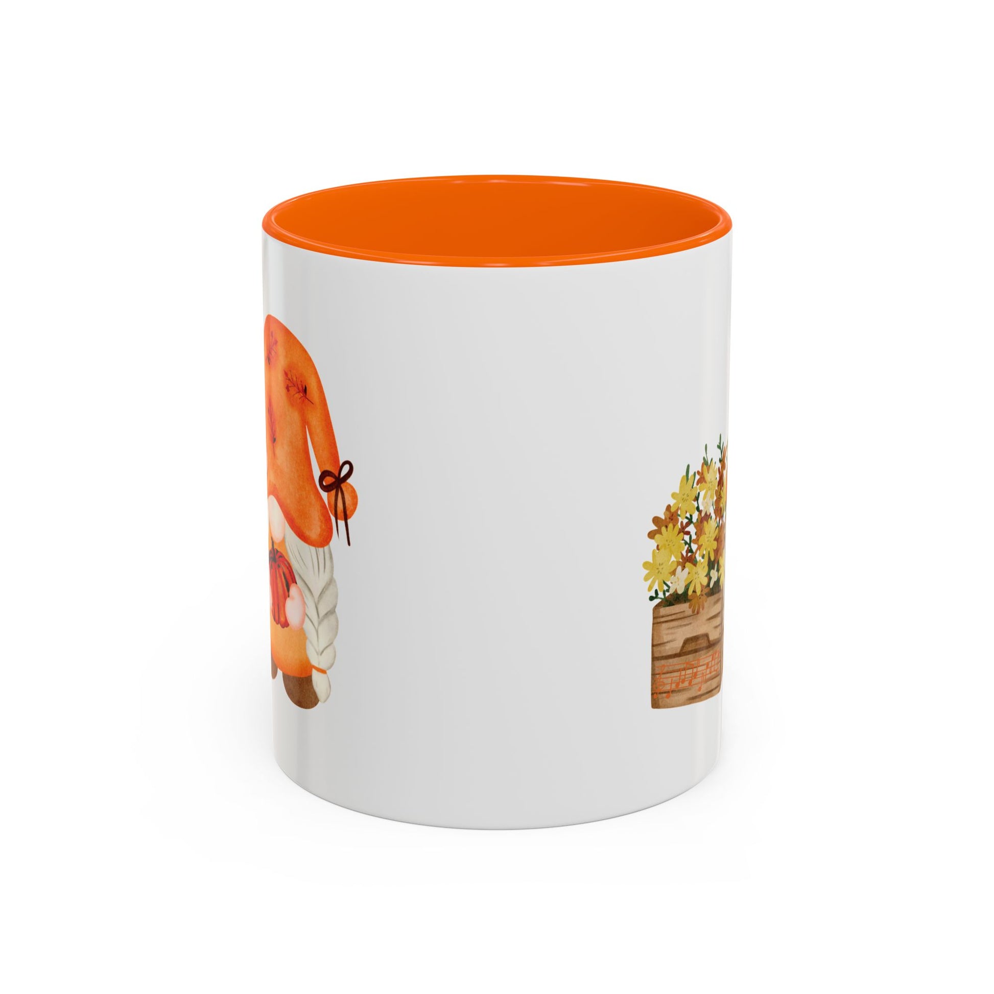 Mysterious Autumn Gnome Mug: Your Cozy Sip of Enchantment 11oz Orange