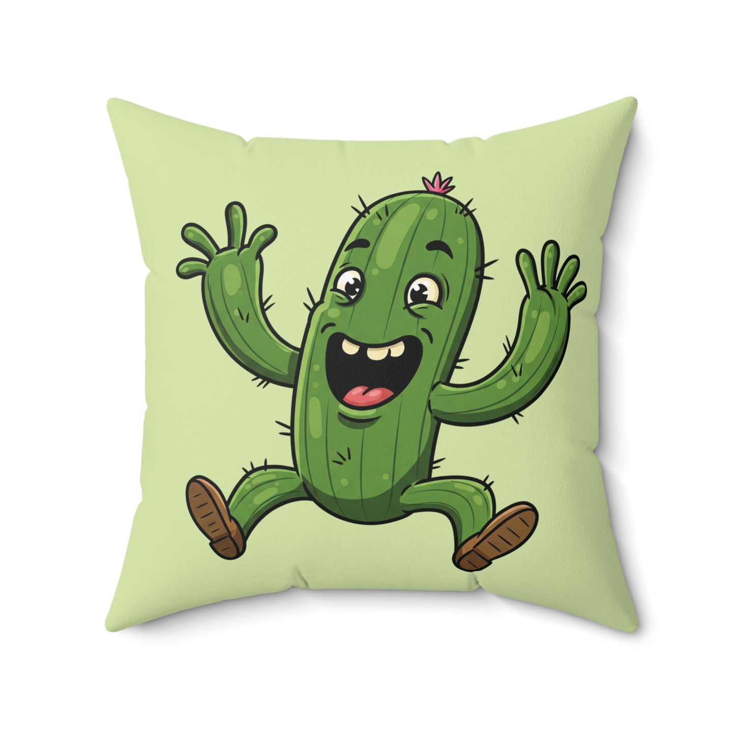 Jumping Cactus throw pillow