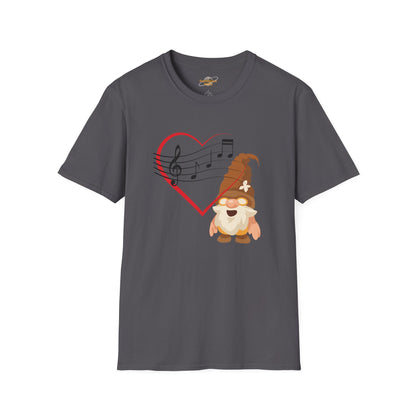Heart of Music Gnome Unisex T-Shirt: Melodies & Magic