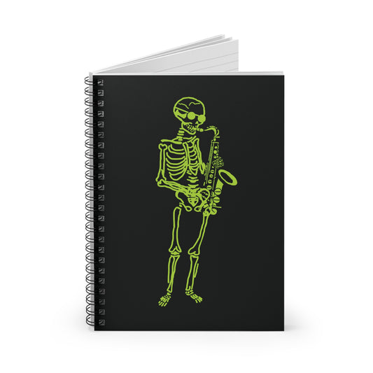 Metal Skeleton Fluo Spiral Notebook - Jazz Up Your Notes!