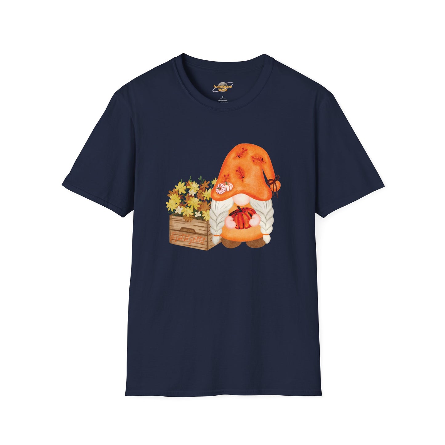 Flower Pot Gnome Unisex T-Shirt: Autumnal Charm & Secret Melodies