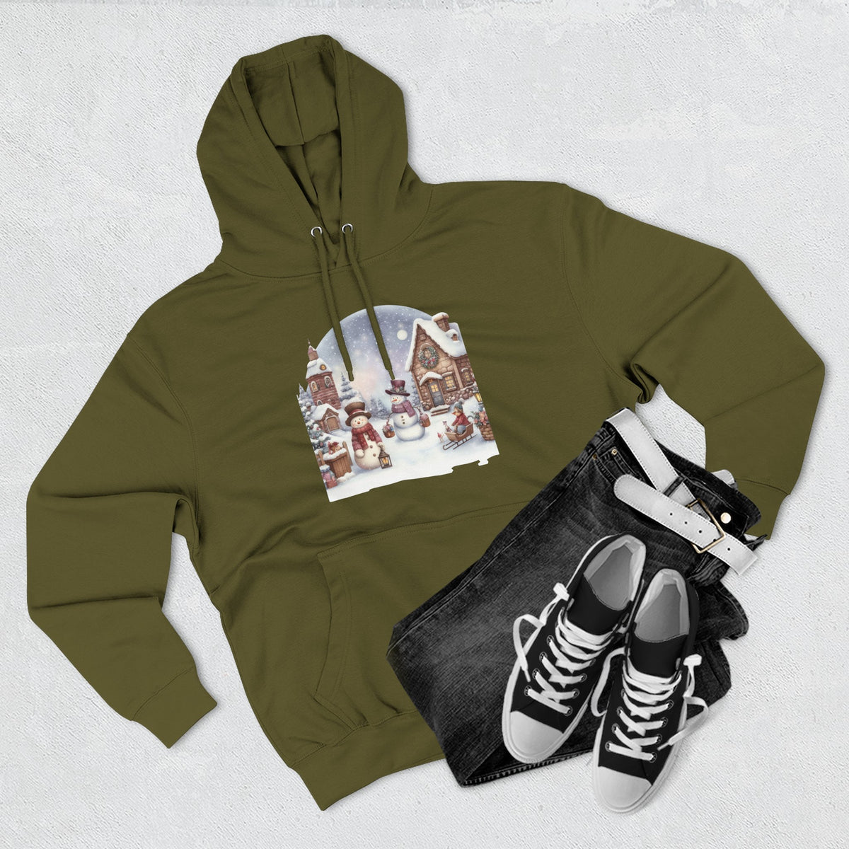 Copy of Copy of Copy of Three-Panel Fleece Hoodie - happy holiday gorilla