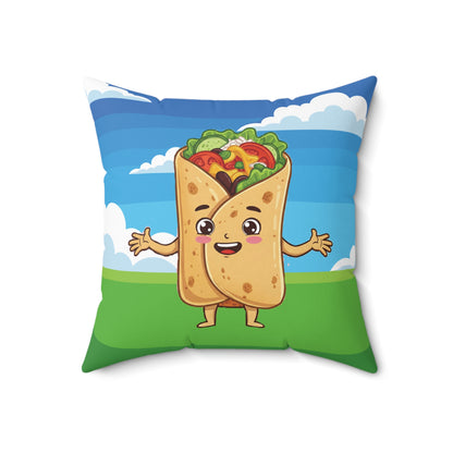 The Rolling Dreamer – Burrito Landscape Throw Pillow