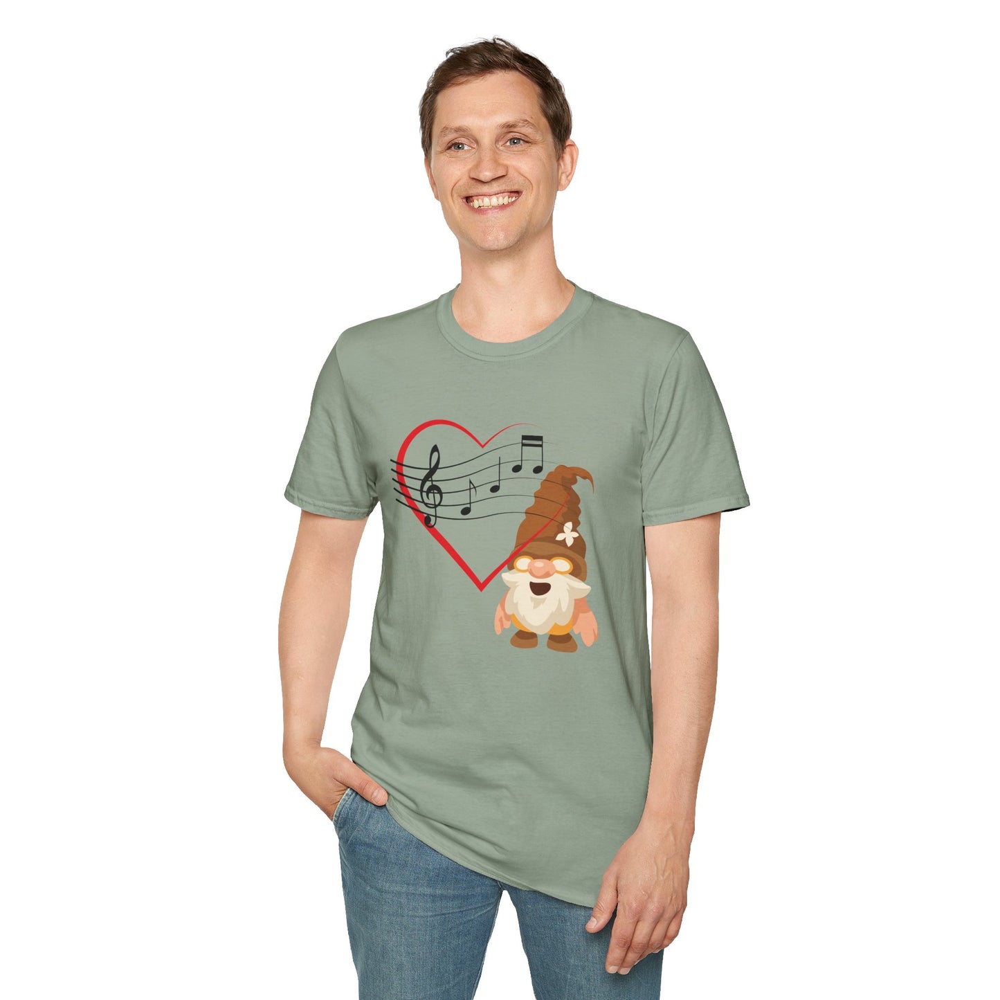 Heart of Music Gnome Unisex T-Shirt: Melodies & Magic