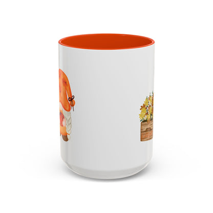 Cute Autumn Gnome Mug - Perfect Fall Gift 15oz Orange