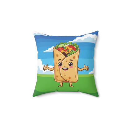 The Rolling Dreamer – Burrito Landscape Throw Pillow