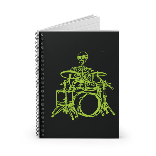 Metal Skeleton Fluo Spiral Notebook - Drum Up Your Ideas!