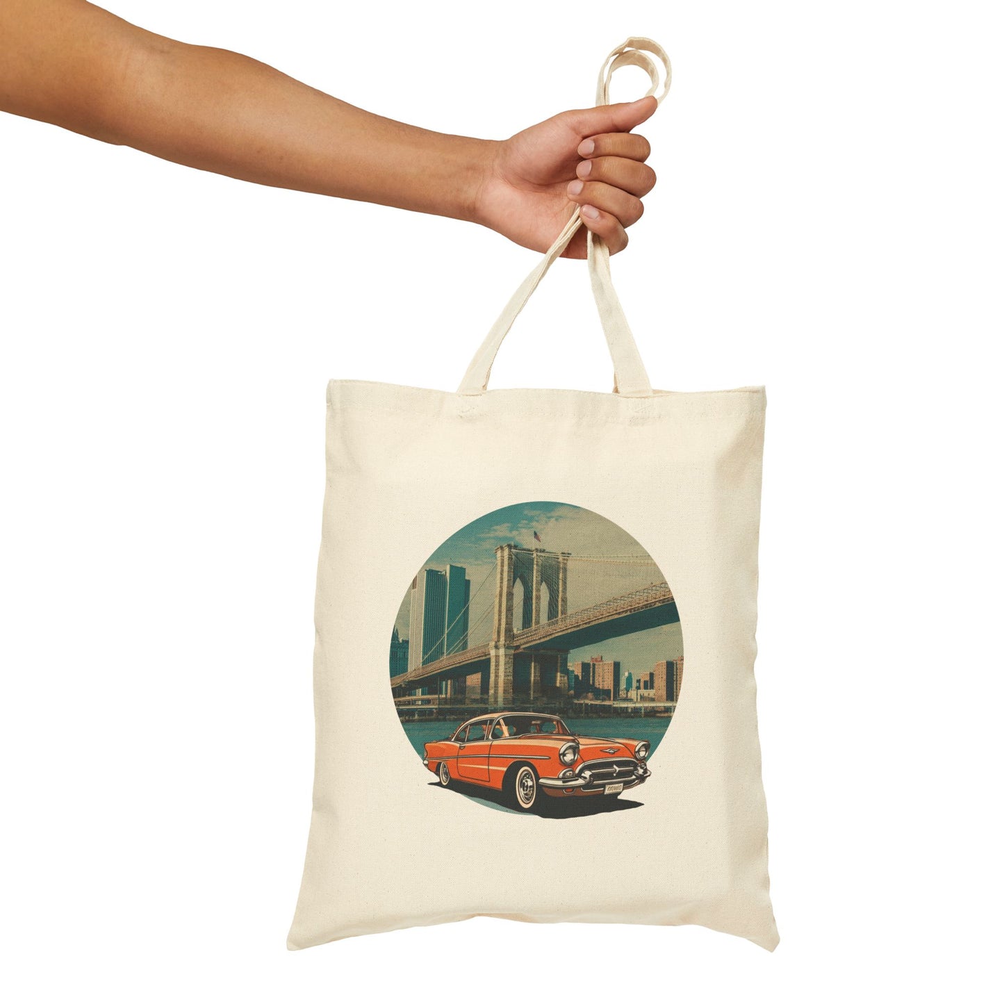 Cruising in Style: The 1950s Chevrolet Bel Air Tote Bag